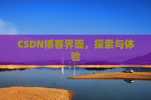 CSDN博客界面，探索与体验